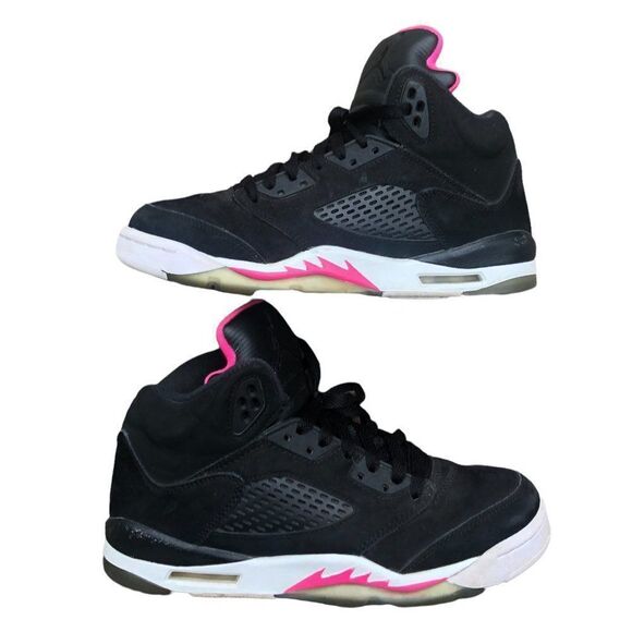 Rare 2017 Air Jordan 5 Retro Black Deadly Pink Size 6.5 - Picture 1 of 16